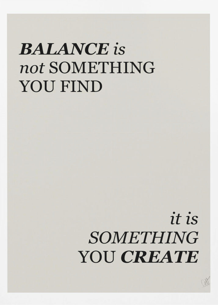 Balance | Poster