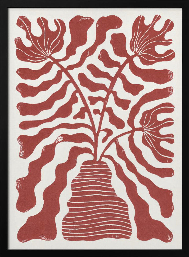 Röda blommor i en vas | Poster