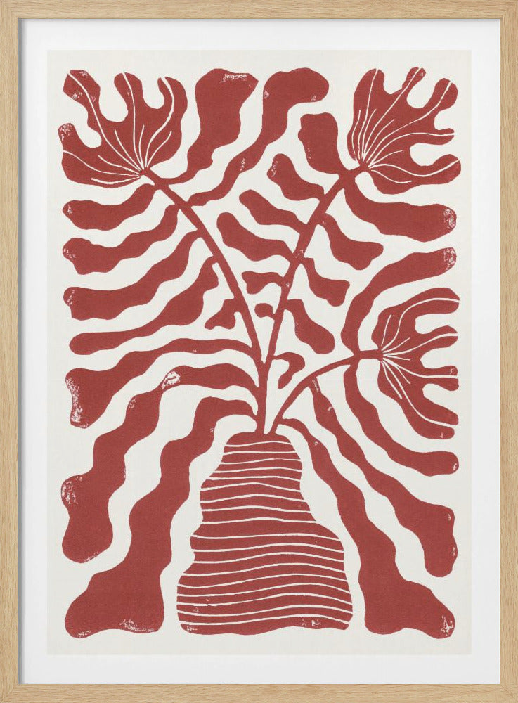 Röda blommor i en vas | Poster