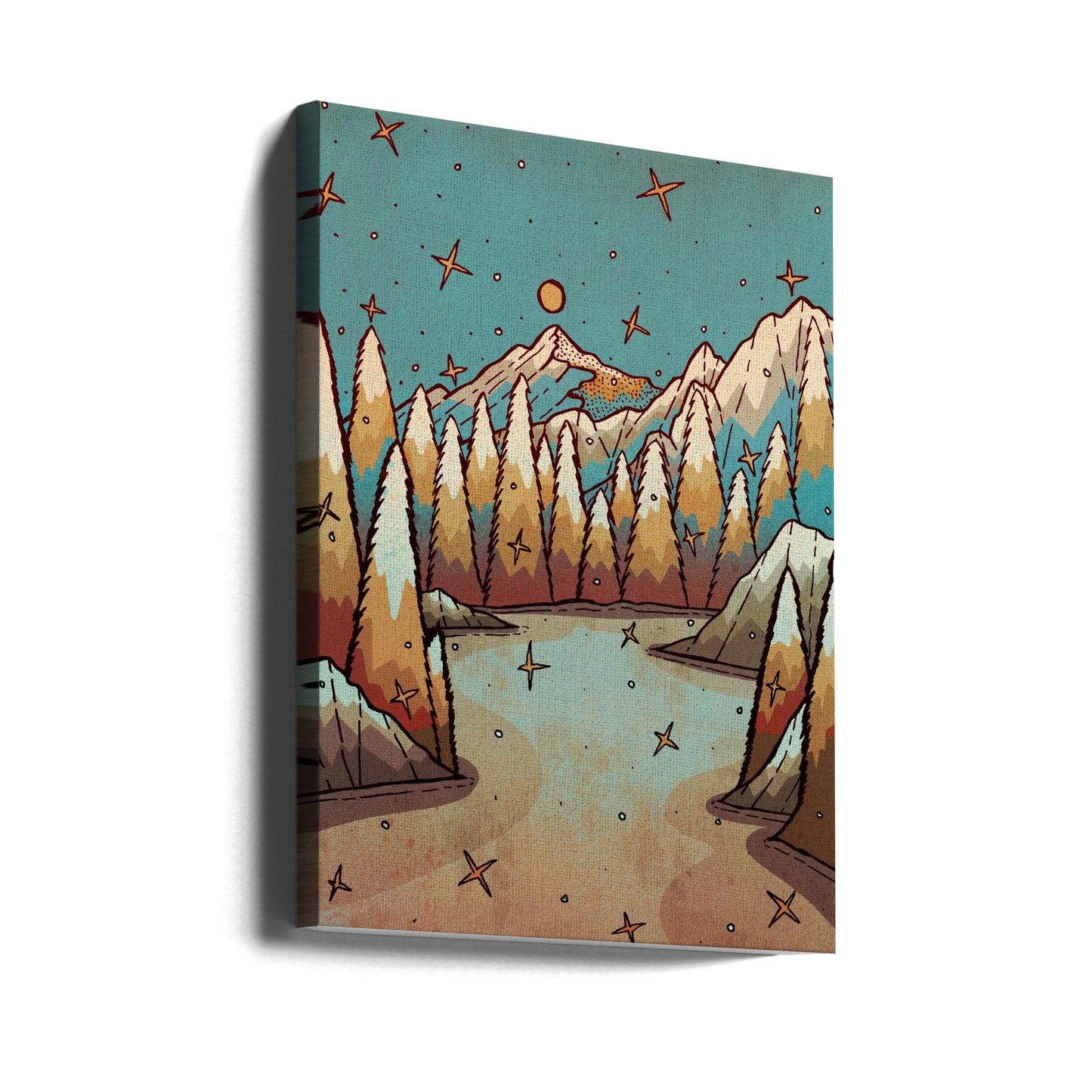 Winter of Gold and Blue | Canvas
