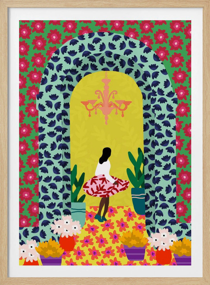 Florales Portalmädchen | Poster