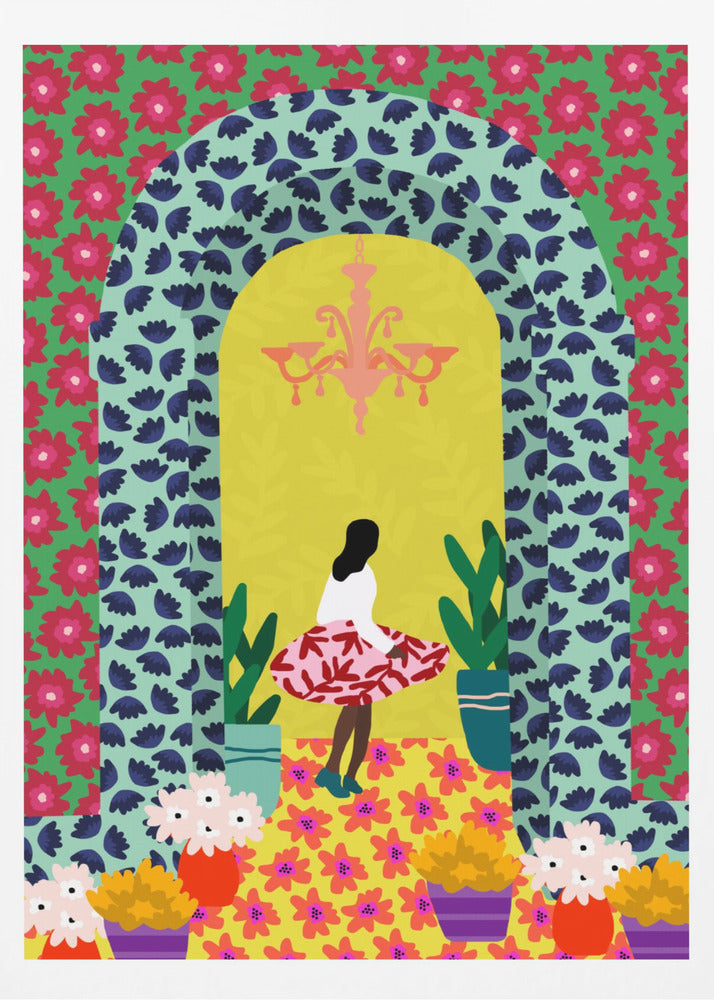 Florales Portalmädchen | Poster