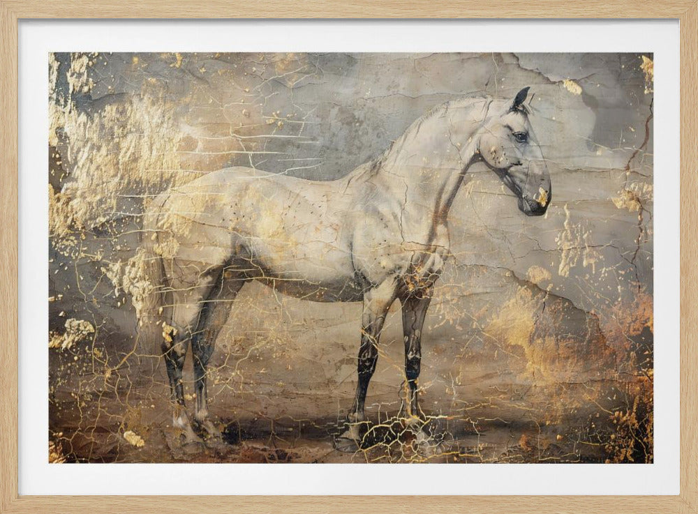 Häst Vintage Konst Illustration 06 | Poster