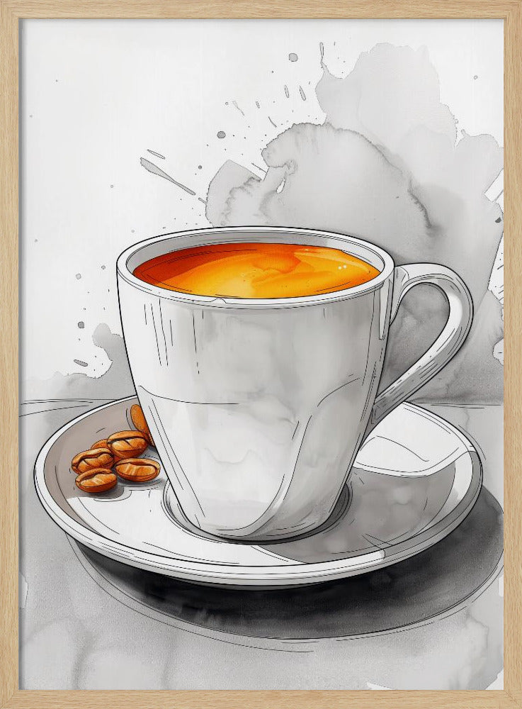I Love Coffee Food Illustration Art (2) | Poster