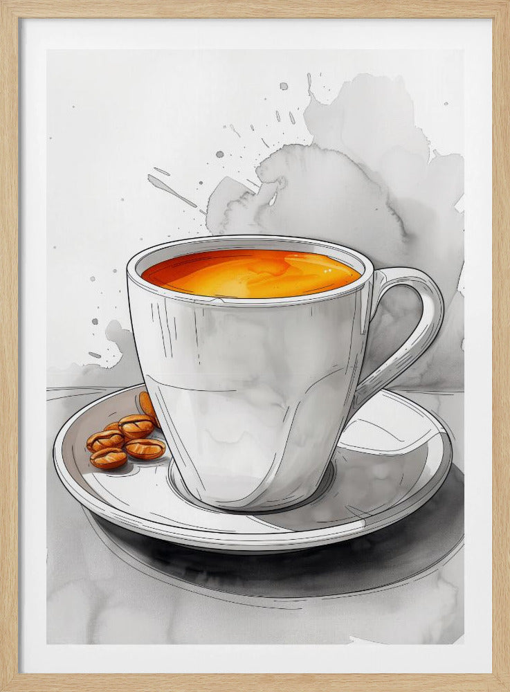 I Love Coffee Food Illustration Art (2) | Poster