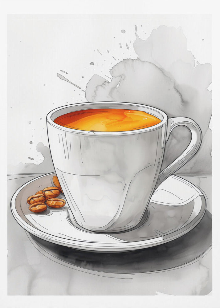 I Love Coffee Food Illustration Art (2) | Poster