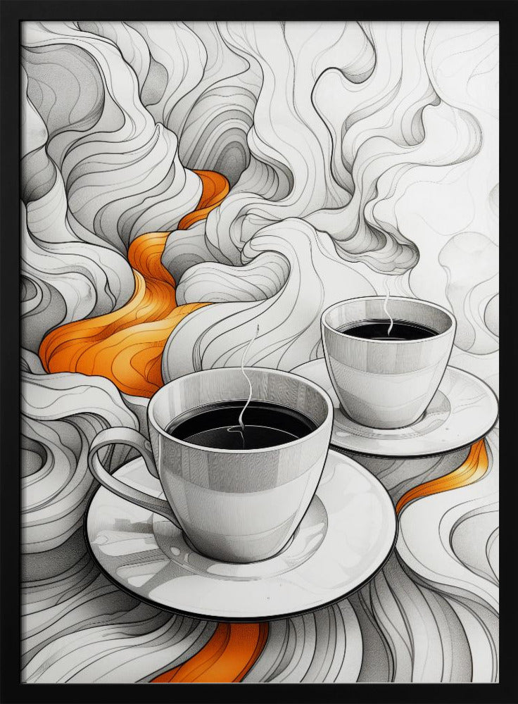 I Love Coffee Food Illustration Art (9) | Poster