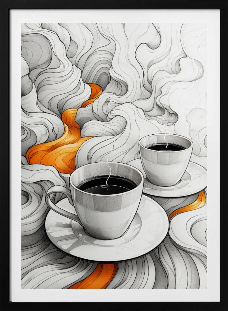 I Love Coffee Food Illustration Art (9) | Poster