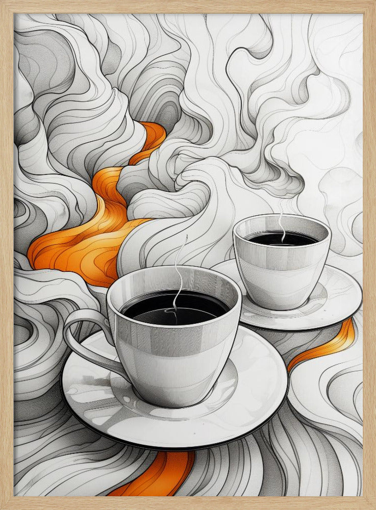I Love Coffee Food Illustration Art (9) | Poster
