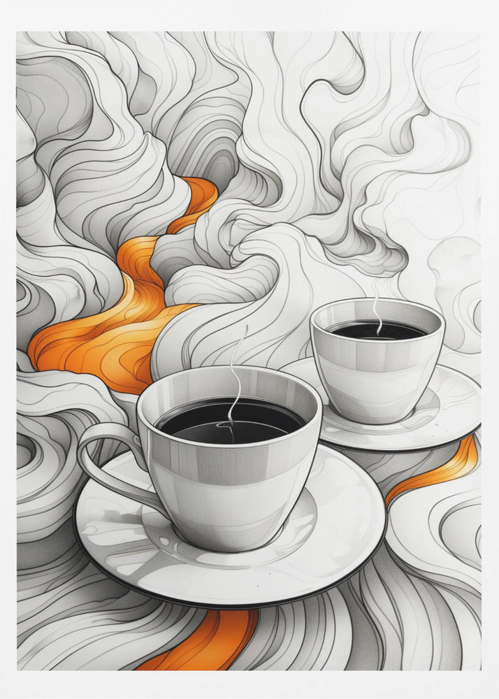 I Love Coffee Food Illustration Art (9) | Poster