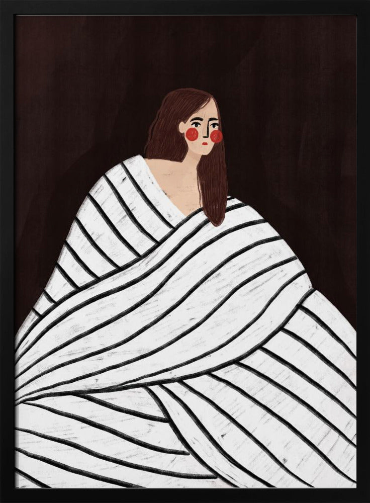 The Woman With Black and White Stripes | Poster