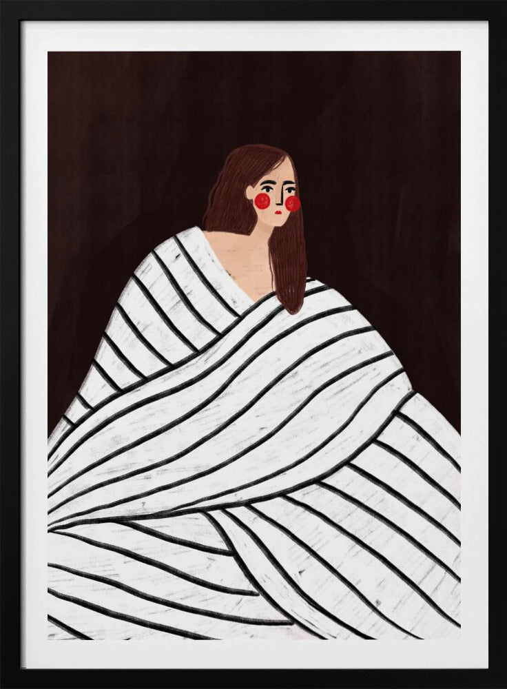 The Woman With Black and White Stripes | Poster