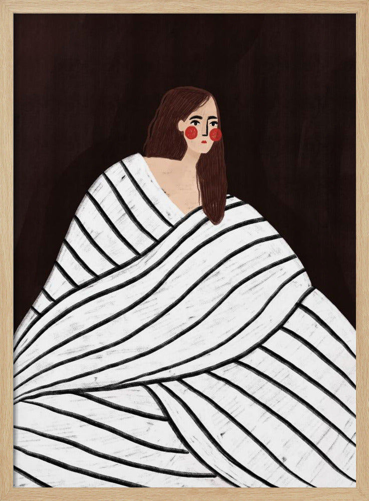 The Woman With Black and White Stripes | Poster