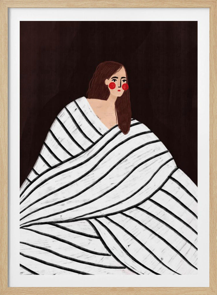 The Woman With Black and White Stripes | Poster