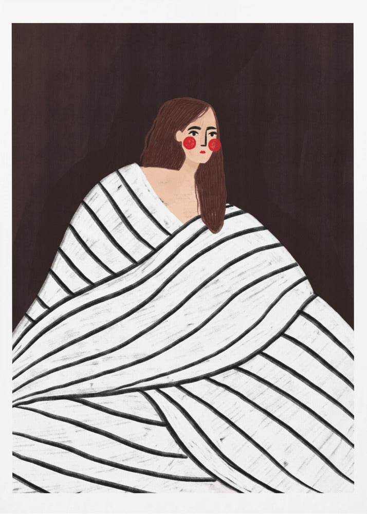 The Woman With Black and White Stripes | Poster