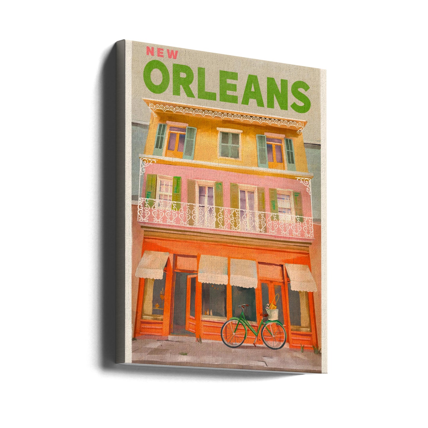 New Orleans, Louisiana - Vintagerejser Plakater - Kunsttryk | Lærredsbilleder