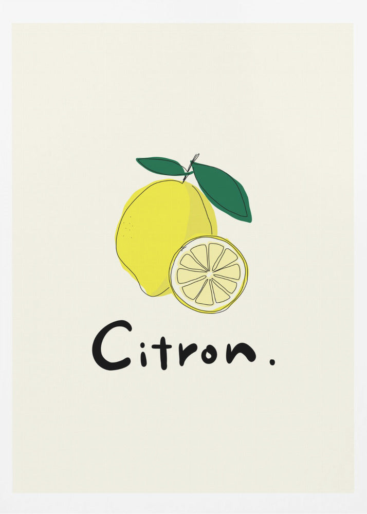 Modern French Fruits Collection "Lemon / Citron" | Poster