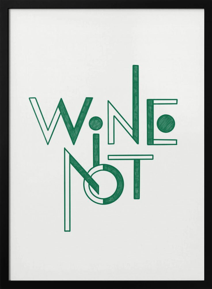 Vin Inte handritad text och citat | Poster