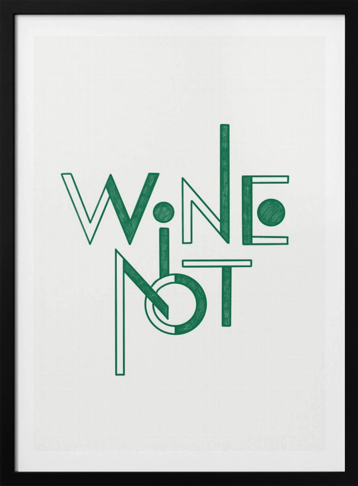 Vin Inte handritad text och citat | Poster