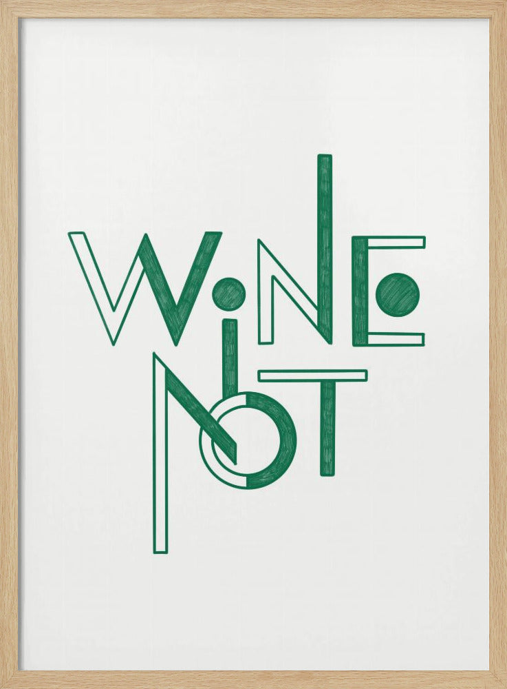 Vin Inte handritad text och citat | Poster
