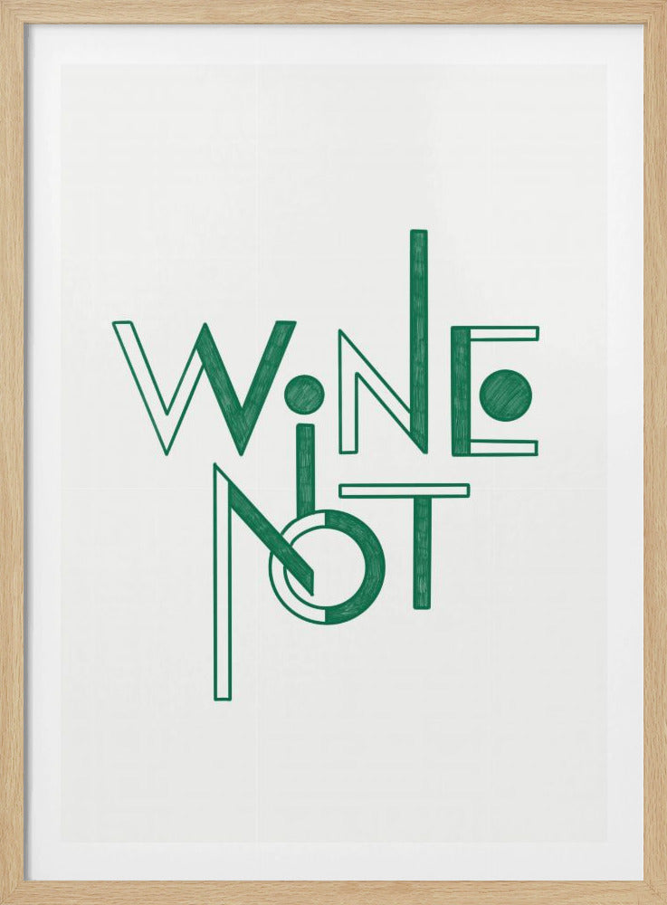 Vin Inte handritad text och citat | Poster