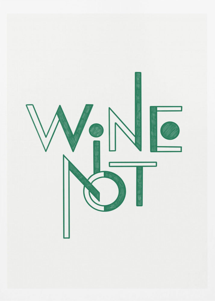 Vin Inte handritad text och citat | Poster