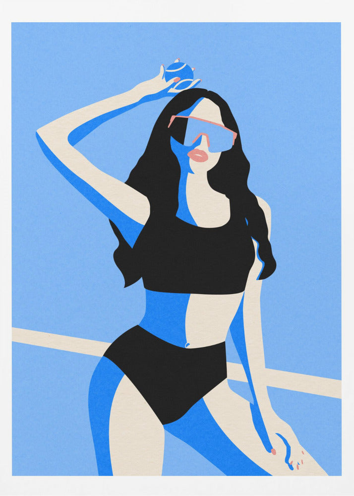 Blue Sport Girl | Poster