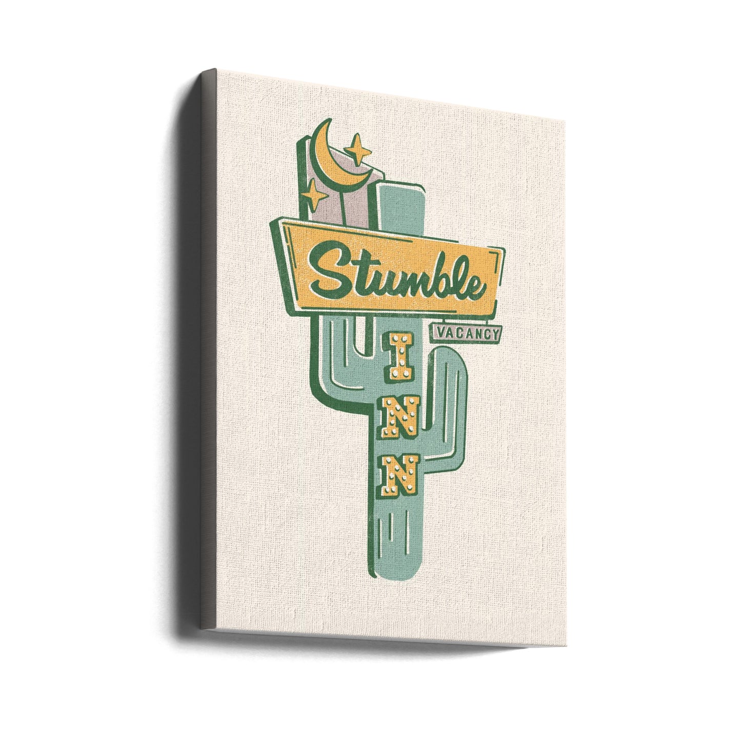 Arte del motel Stumble Inn Southwestern Roadside | Impresiones en Lienzo