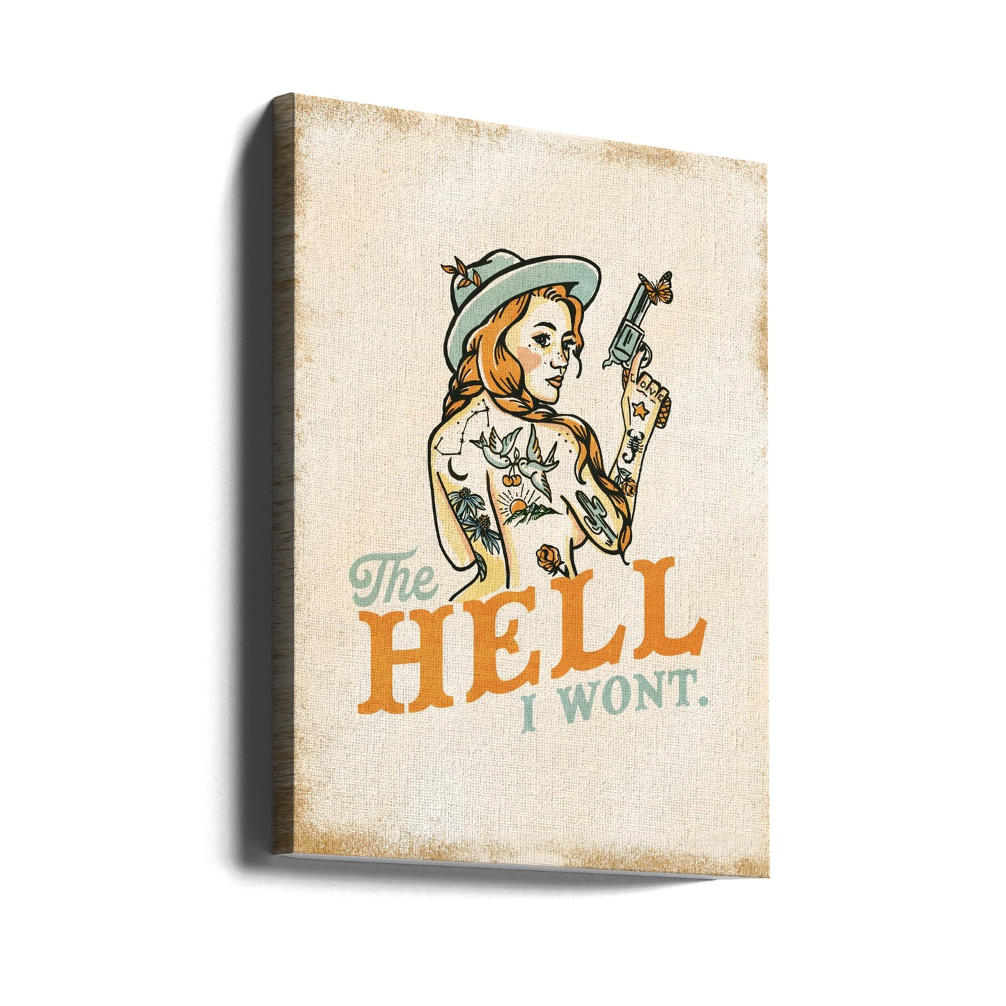 Helvete, jag brukar inte ha en fräck tatuerings-pinuptjej | Canvas