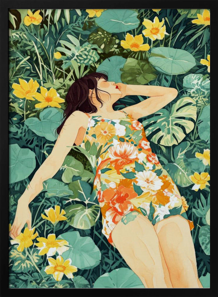 Relax Time Woman and meadow | Poster