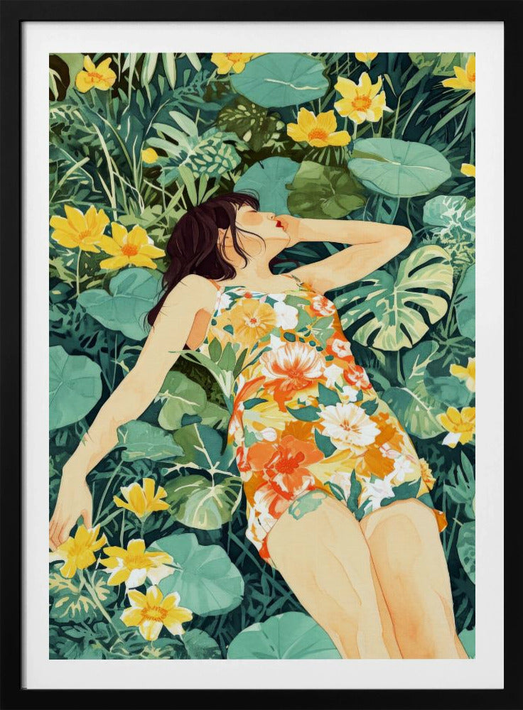 Relax Time Woman and meadow | Poster