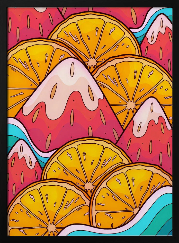 Strawberry cliffs | Poster