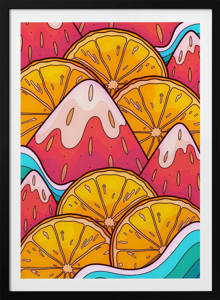 Strawberry cliffs | Poster
