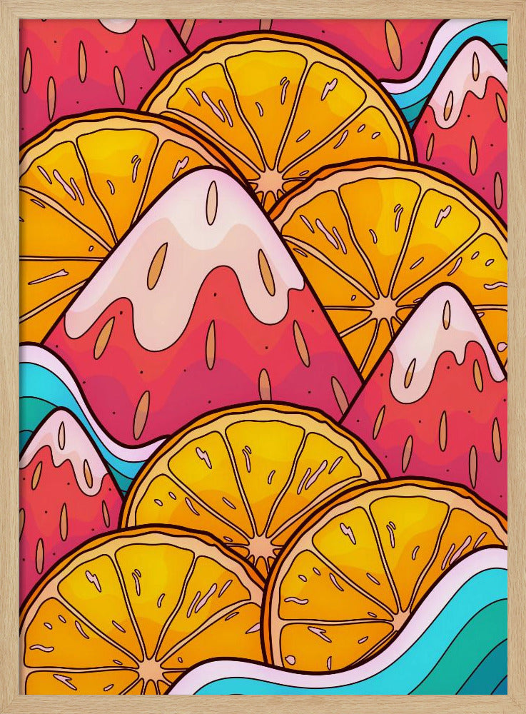 Strawberry cliffs | Poster