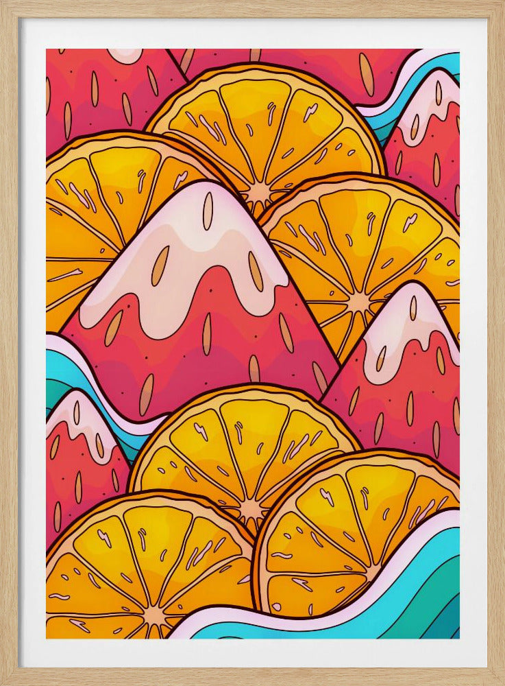 Strawberry cliffs | Poster