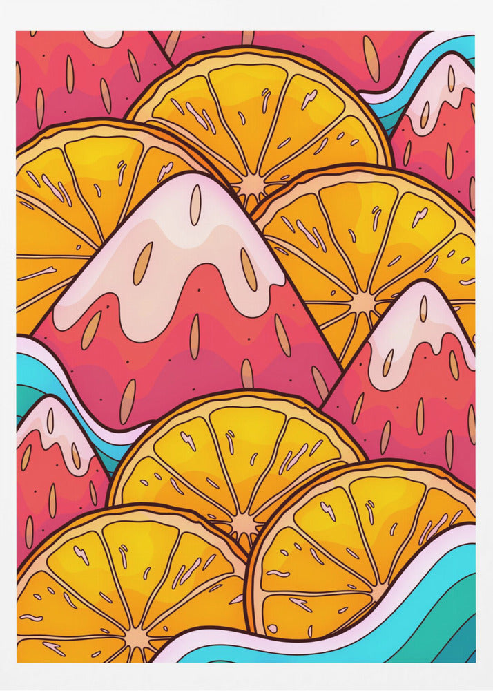 Strawberry cliffs | Poster
