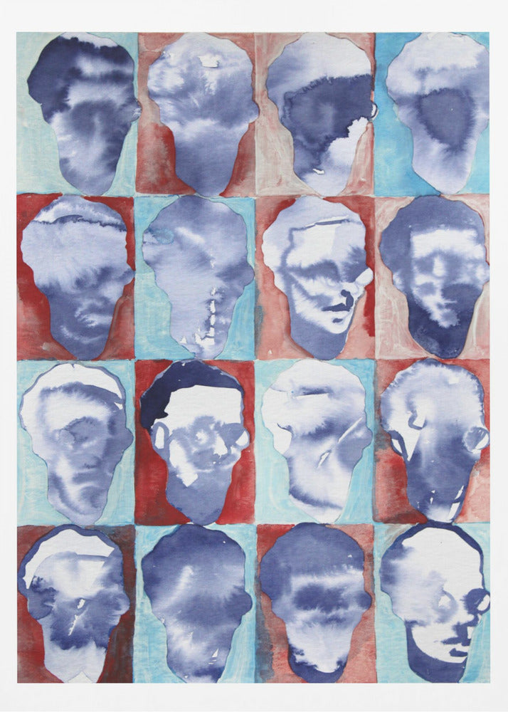 Aldo Red Blue 4x4 | Poster