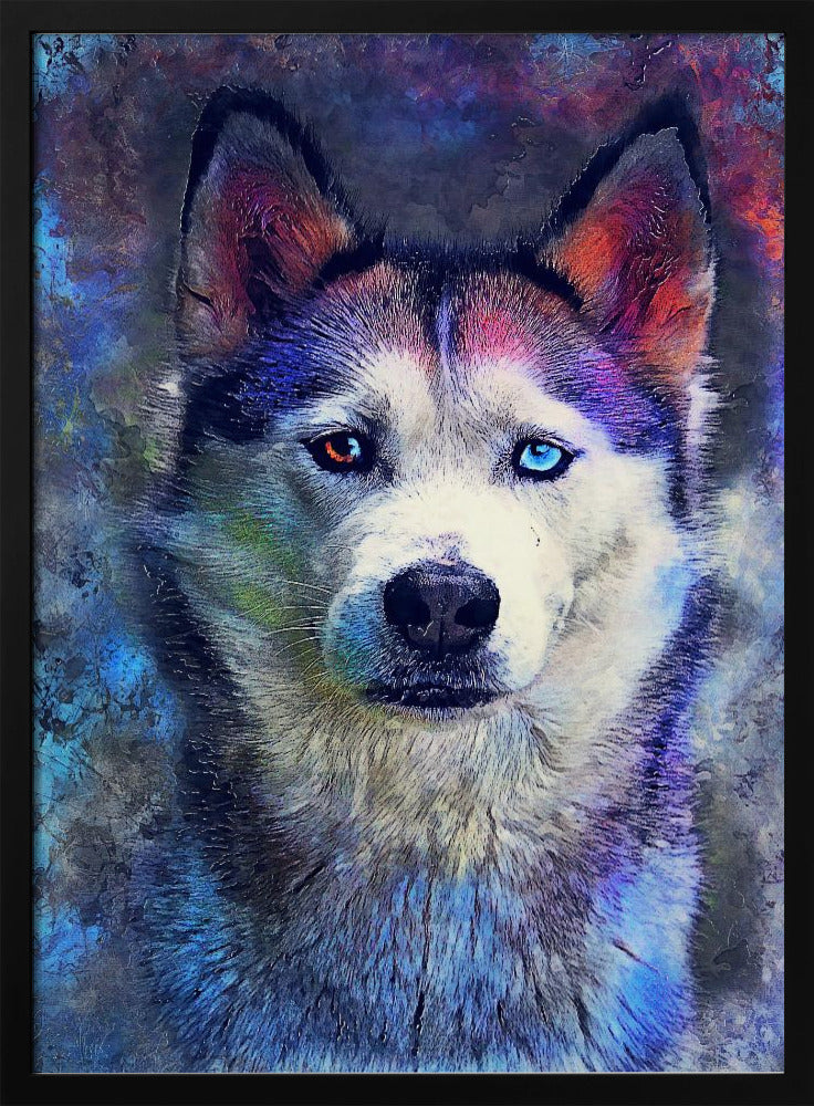Animal Dog Husky Watercolor Animal Art | Poster
