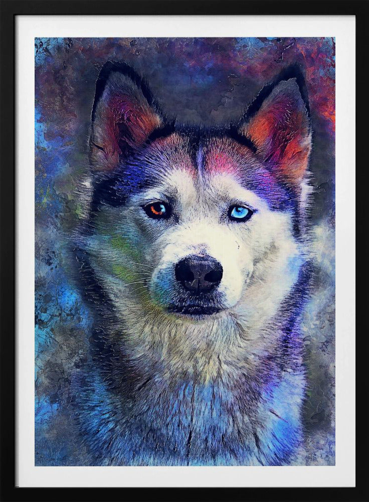 Animal Dog Husky Watercolor Animal Art | Poster