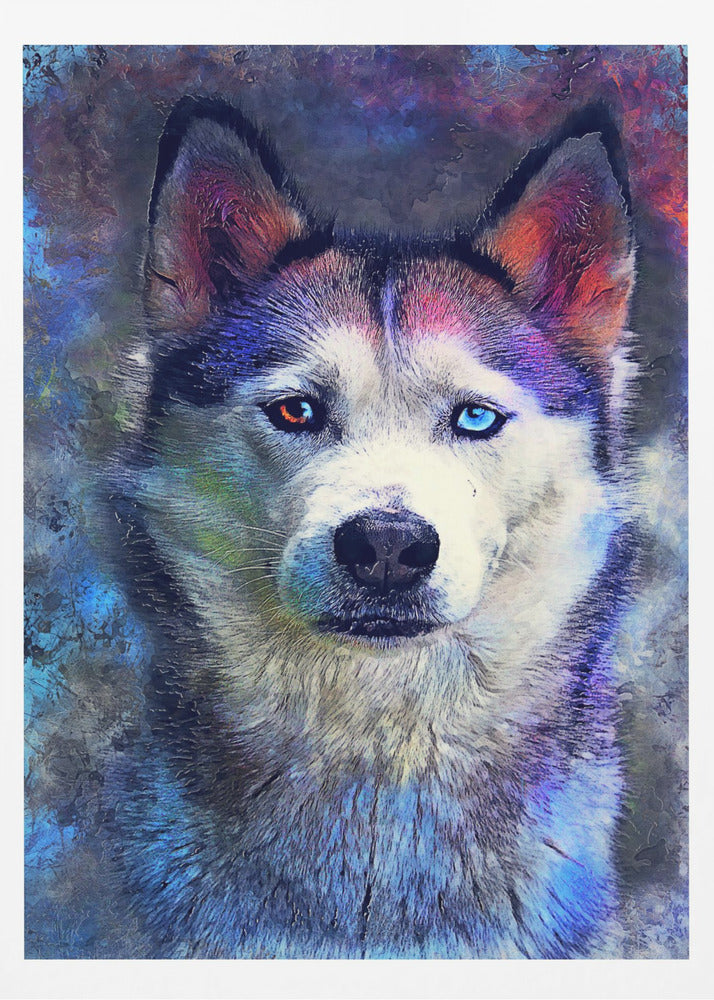 Animal Dog Husky Watercolor Animal Art | Poster
