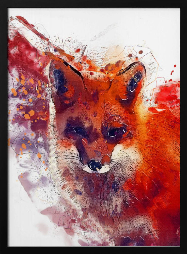 Animal Red Fox Watercolor Animal Art | Poster