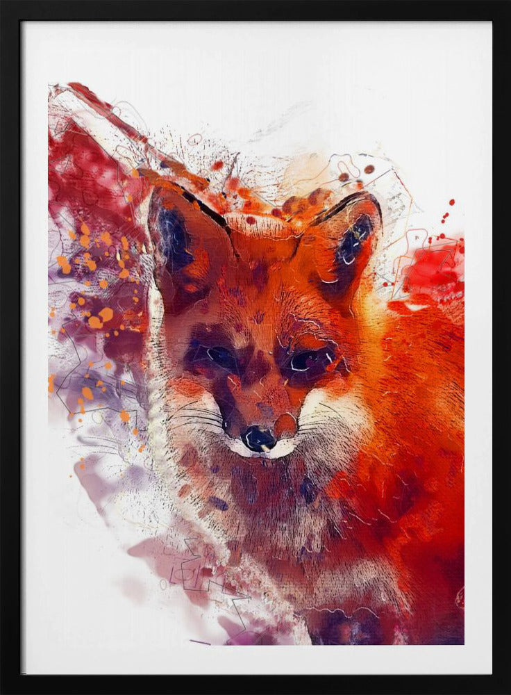 Animal Red Fox Watercolor Animal Art | Poster