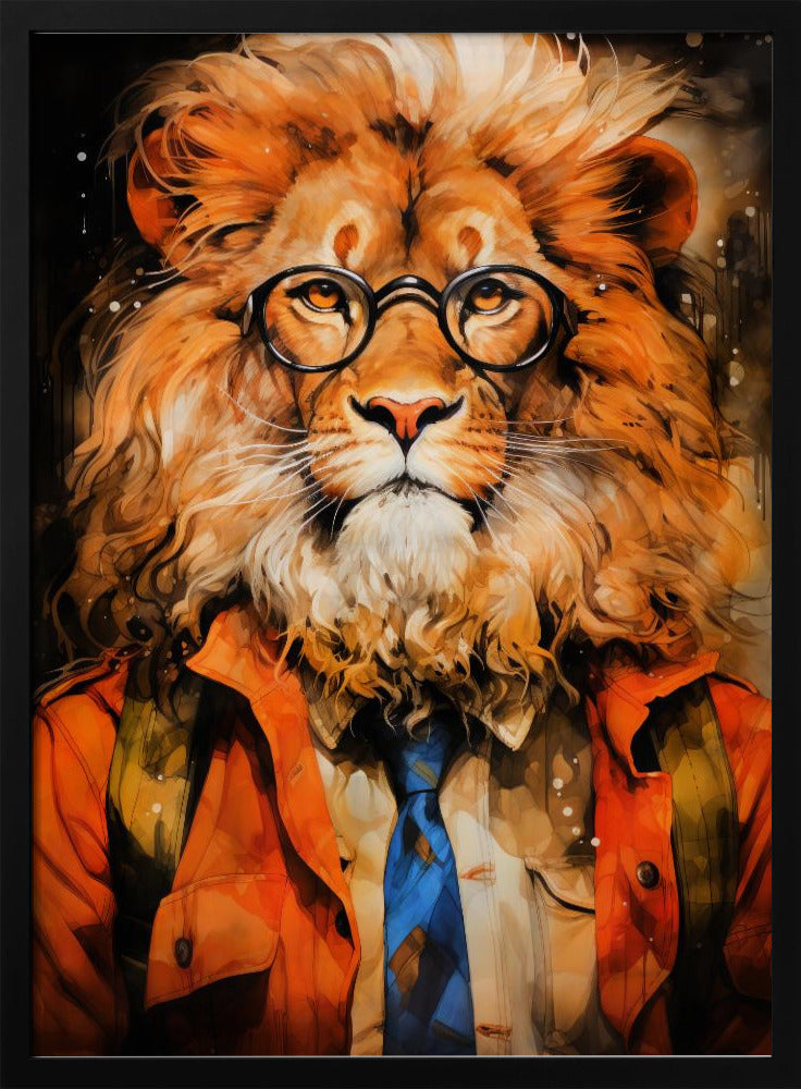Lion Watercolor Animal Art | Poster