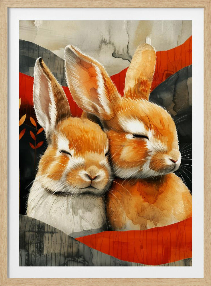 Bunny watercolor animal art 3 | Poster
