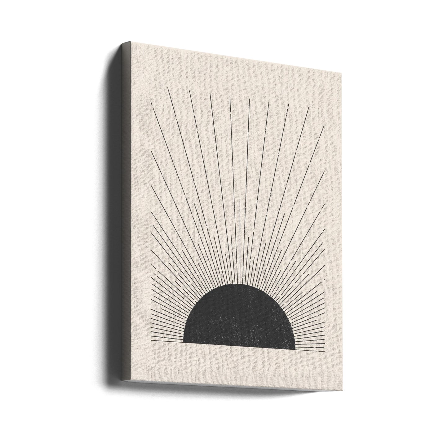 Woodblock The sun Illustration | Canvas