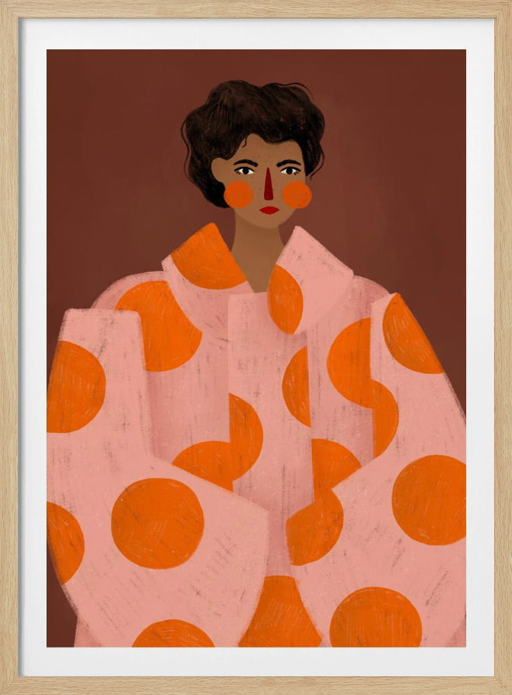 Woman With Orange Dots | Poster