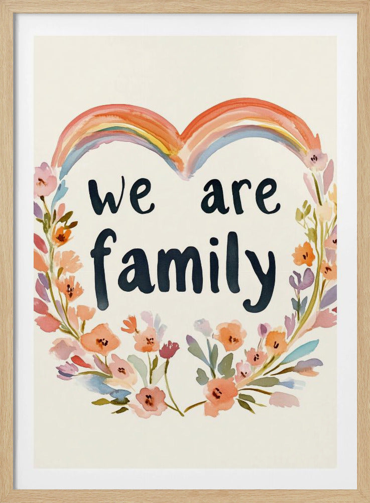 Somos familia (floral no 02) | Posters - Impresiones de Arte