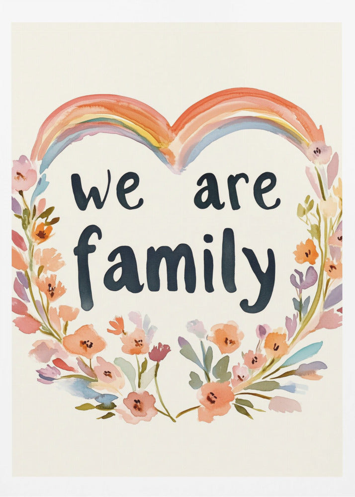 Somos familia (floral no 02) | Posters - Impresiones de Arte