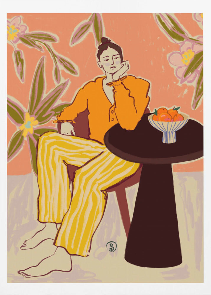 Woman With Oranges | Poster