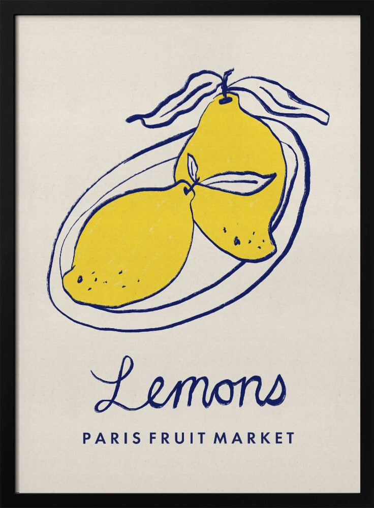 Food Art - Lemons Paris Fruit Market | Poster